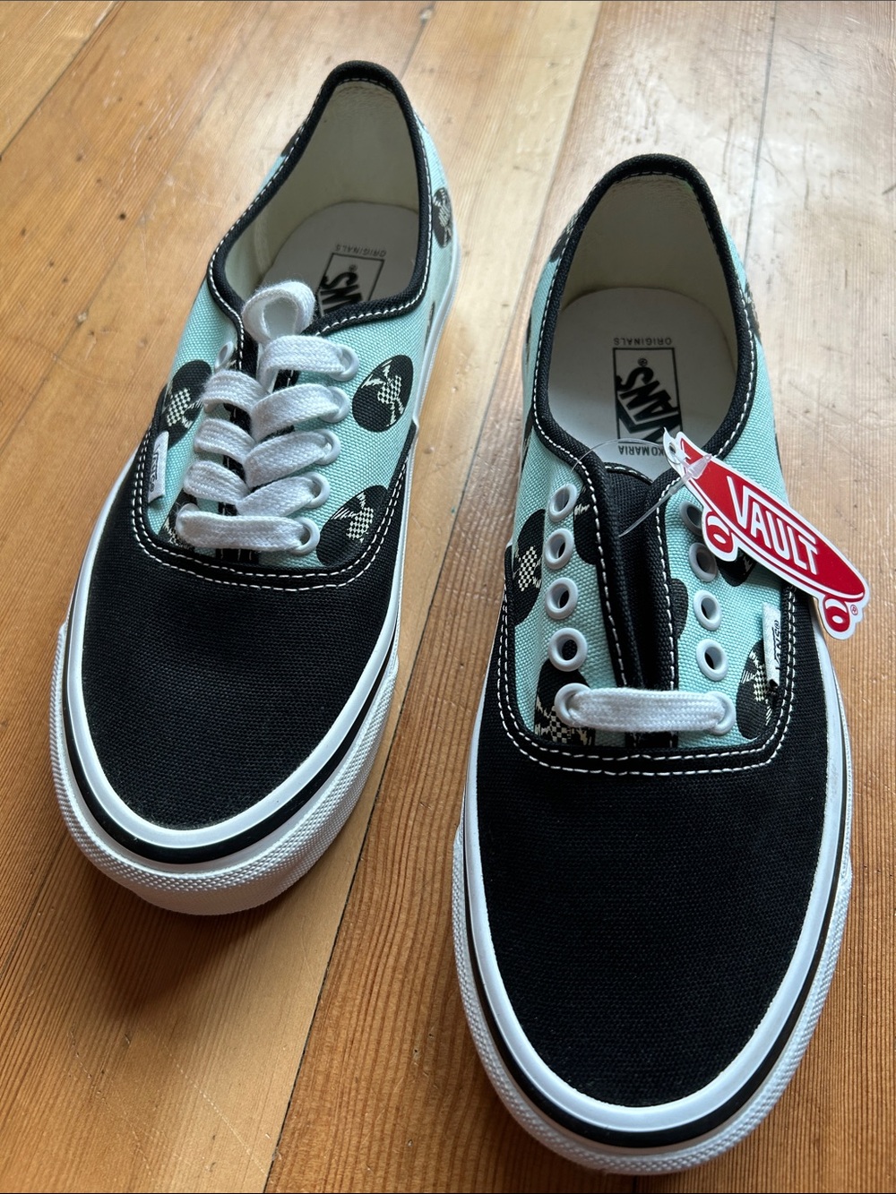 Vans x WackoMaria Baby Blue w/checkerboard record design